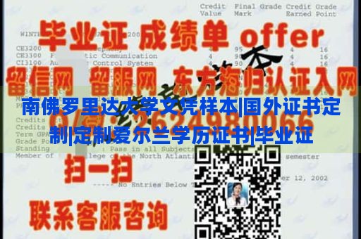 南佛罗里达大学文凭样本|国外证书定制|定制爱尔兰学历证书|毕业证