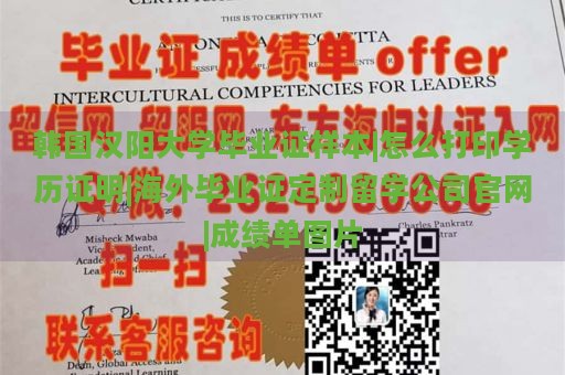 韩国汉阳大学毕业证样本|怎么打印学历证明|海外毕业证定制留学公司官网|成绩单图片